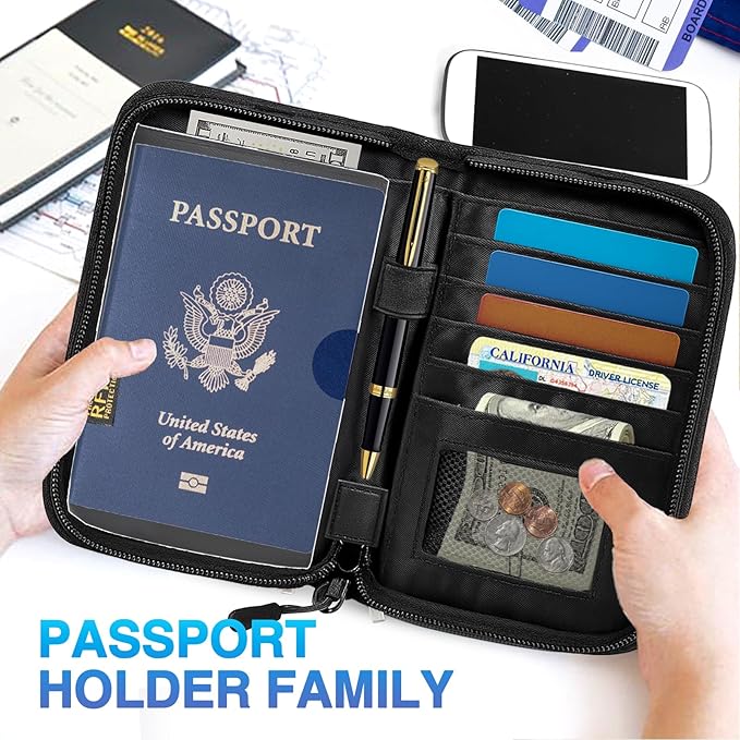 Passport Holder for Travel, Women Rfid Blocking Passport Wallet, Travel - Image 6