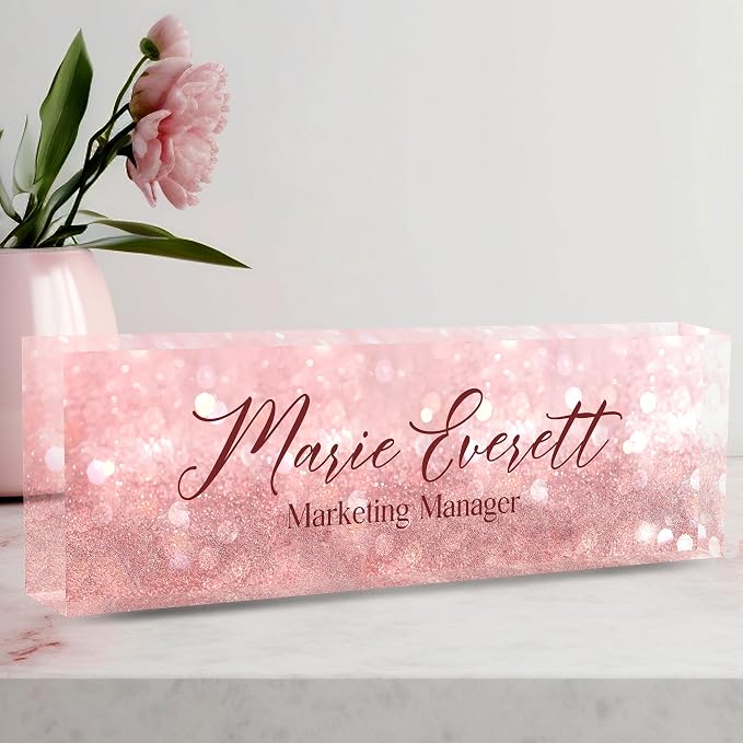 Desk Name Plate Personalized, Custom Name Plate by AeekdookWoodenPuzzles