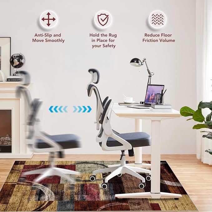 Office Chair Mat for Hardwood Floor&Tile Floor, Under Desk Rug for Rolling - Image 5