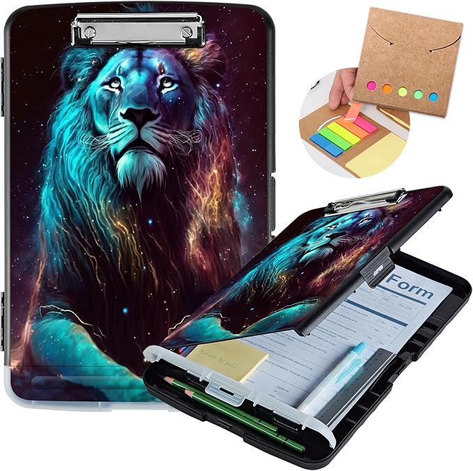 Clipboard with Storage, Heavy Duty Plastic Storage Clipboard with Low Profile by Unknown