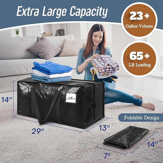 6 Pack Extra Heavy Duty Large Moving Bags - Image 3