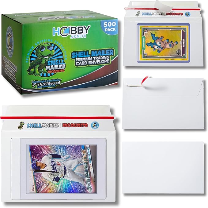 500 Pack Shell Mailer Incognito Trading Card Envelopes by Hobby Armor, Perfect by HobbyArmor
