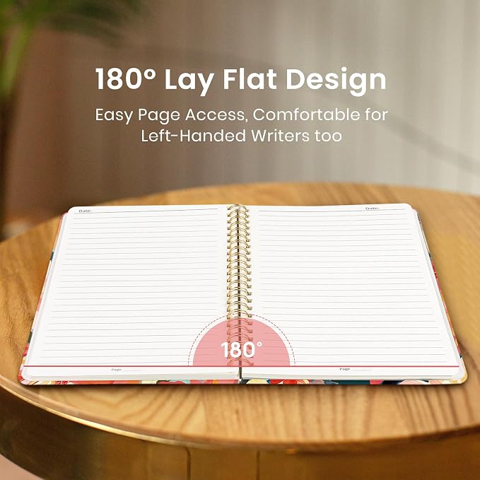 Taja Spiral Lined Journal for Women, Notebook for Work - Image 4