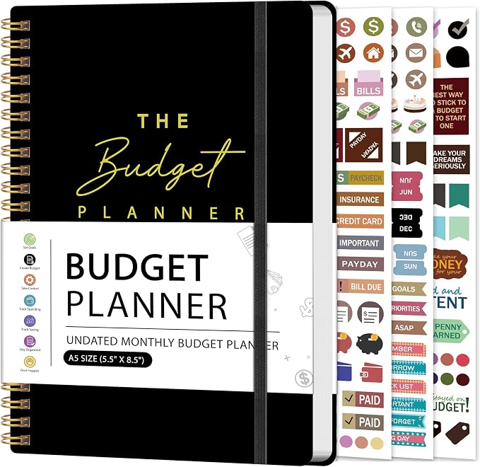Budget Planner Account Book Monthly Expense Tracker, Saving & Debt Tracker by meDolove