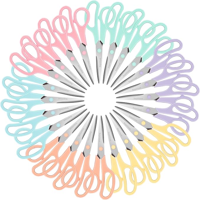 Scissors Set of 24-Pack, Sharp Scissor by Sopeiouo