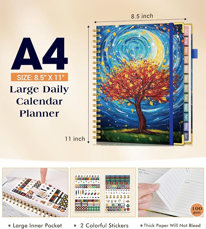 Academic Planner 2026-2027, Hardcover Weekly and Monthly Calendar Planner from - Image 5