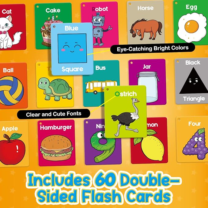 Torlam Toddler Flash Cards Baby Cognitive Flashcards - Image 6