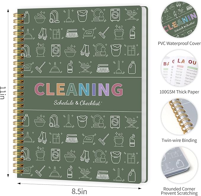 ADHD Cleaning Planner for Adults Women, Cleaning Schedule and Checklist Notebook - Image 2