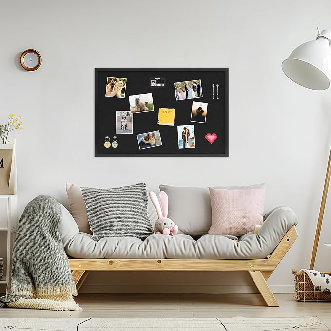 DAHAPYBOO Cork Board with Linen Black 2Pack, Bulletin Board 30"x20" | Corkboards - Image 4