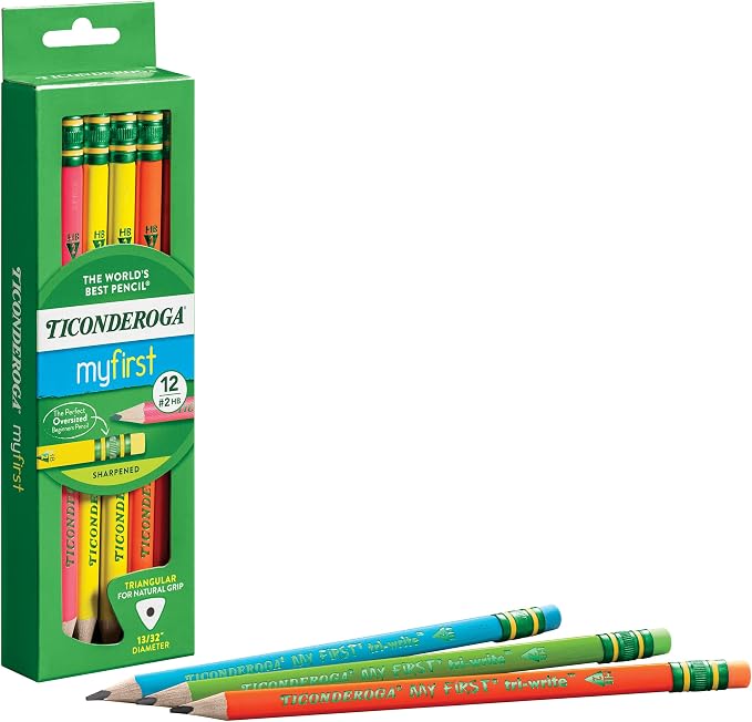 Ticonderoga My First Tri-Write Wood-Cased Pencils, Pre-Sharpened, 2 HB - Image 8