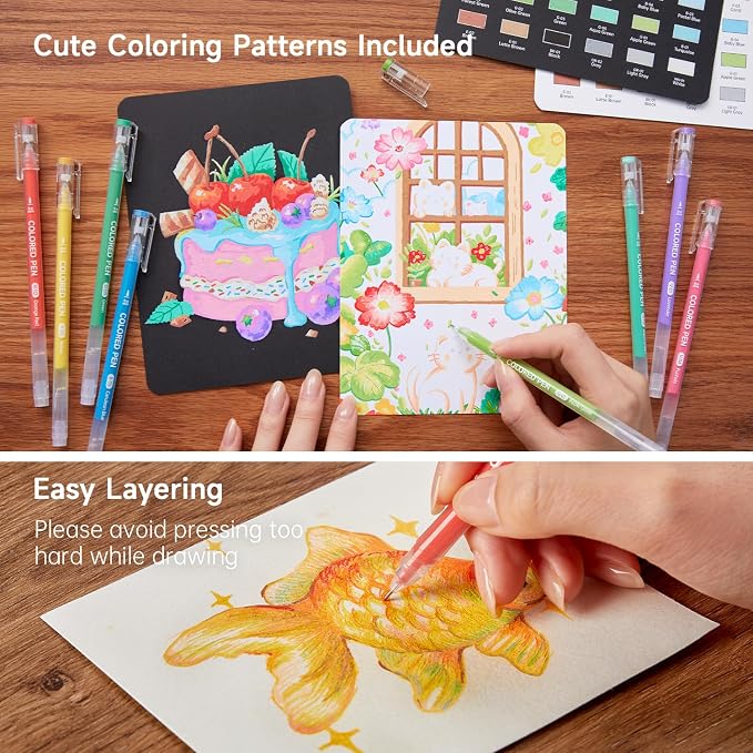 Shuttle Art 30 Colors Cute Journal Pens 0.6mm Fine Point Colored Gel Pens - Image 5
