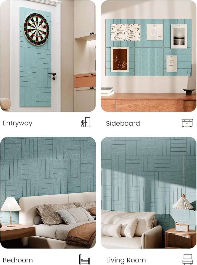 Bumusty Large Cork Board Alternative-36 x 24" Felt Bulletin Board Tiles - Image 5