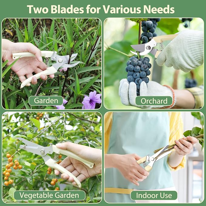 4PACK Pruning Shears, Stainless Steel Garden Shears, Sharp Handhled Gardening - Image 6