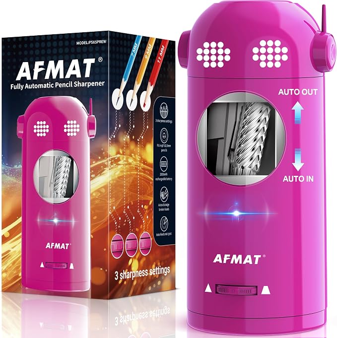 AFMAT Electric Pencil Sharpener Fully Automatic, Colored Pencil Sharpeners by AFMAT