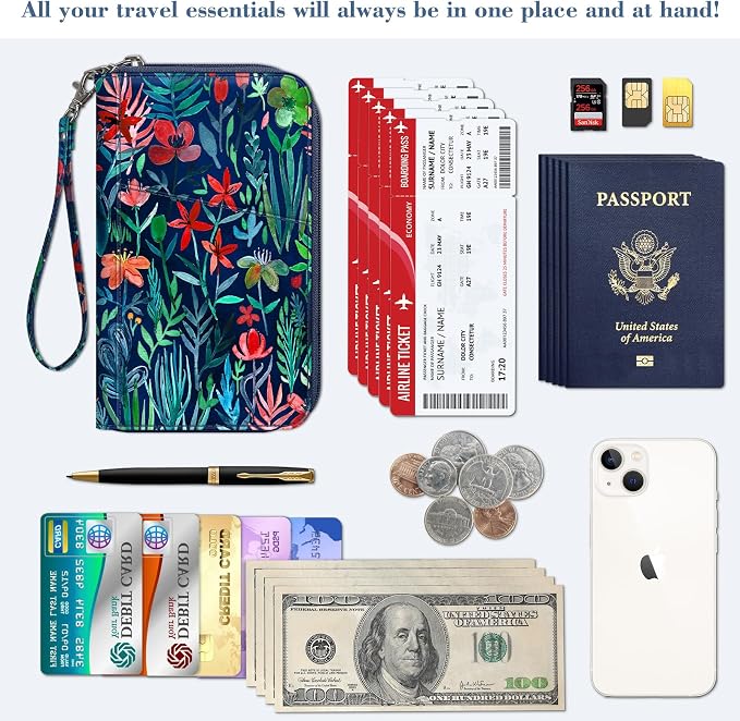 Fintie Family Passport Holder Wallet, RFID Blocking Travel Document Organizer - Image 3