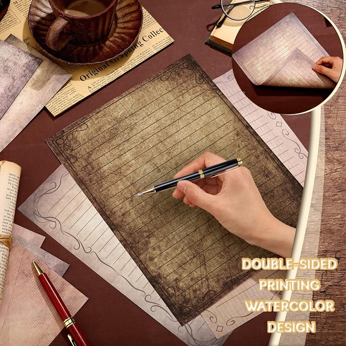 TaoBary 160 Pcs Stationery Paper Set 50 Double Sided Stationery Papers - Image 3