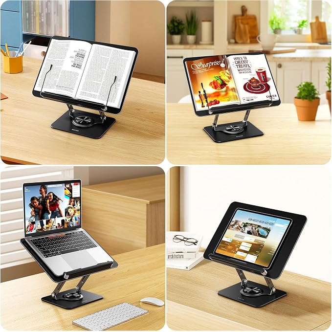 BESIGN BS02 Book Stand for Reading, Adjustable Book Holder, Ergonomic Laptop - Image 7