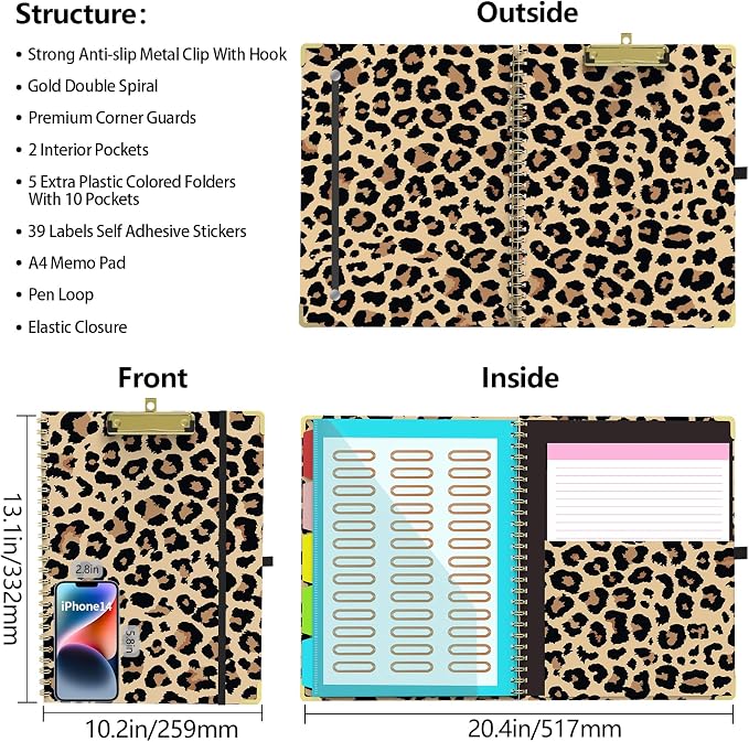 Clipboard Folder with Notepad Refillable Lined - Image 2