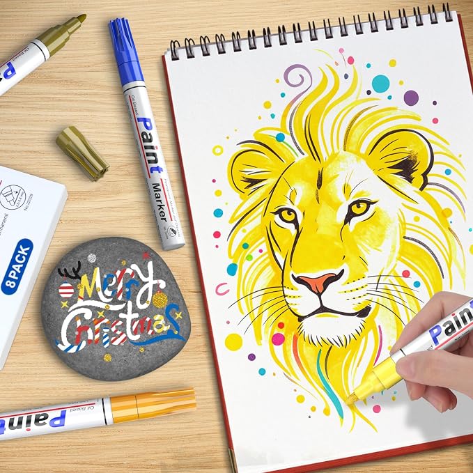Yellow Paint Pen Permanent Paint Markers - Image 5