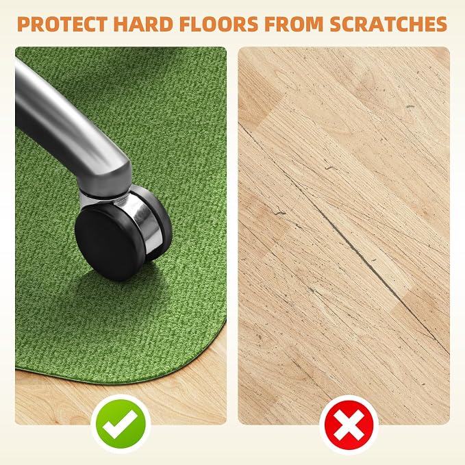 Office Chair Mat for Hardwood Floors 48"x36", Durable Non-Slip Large Tile Floor - Image 5