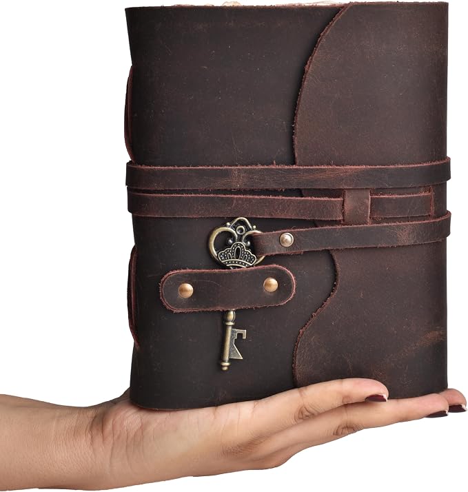 LEATHER VILLAGE Vintage Leather Journal – 200 Handmade Vintage Deckle Edge - Image 7