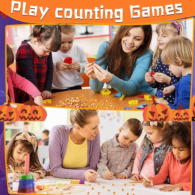 JUNEBRUSHS 150 Pcs Halloween Mini Erasers, Fake Candy Corn Erasers Bulk | Soft - Image 5