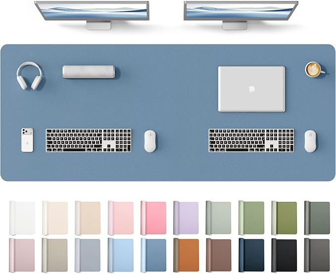 YSAGi Leather Desk Protector, Office Mat, Large Mouse Mat, Non-Slip PU Leather by YSAGi