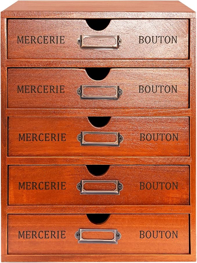 Desktop Storage Box, Desk Organizer Drawer, Office Supplies Countertop Drawer by Weglae