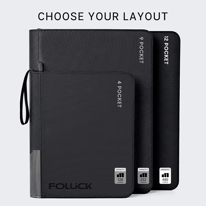 Foluck 12 Pocket Top Loader Binder, Holds 480 Toploaders, Side-Loading Trading - Image 6