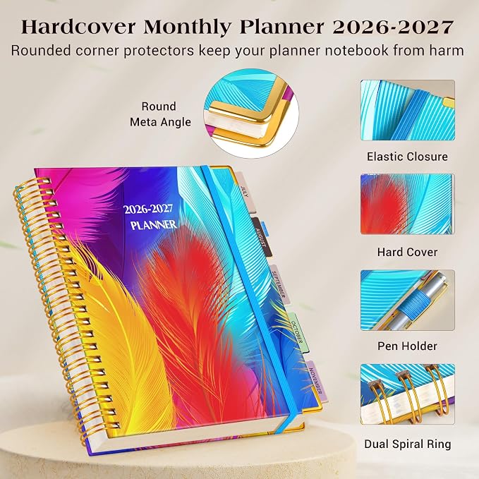 Academic Planner 2026-2027, 18 Months Weekly and Monthly Daily Planner from - Image 4