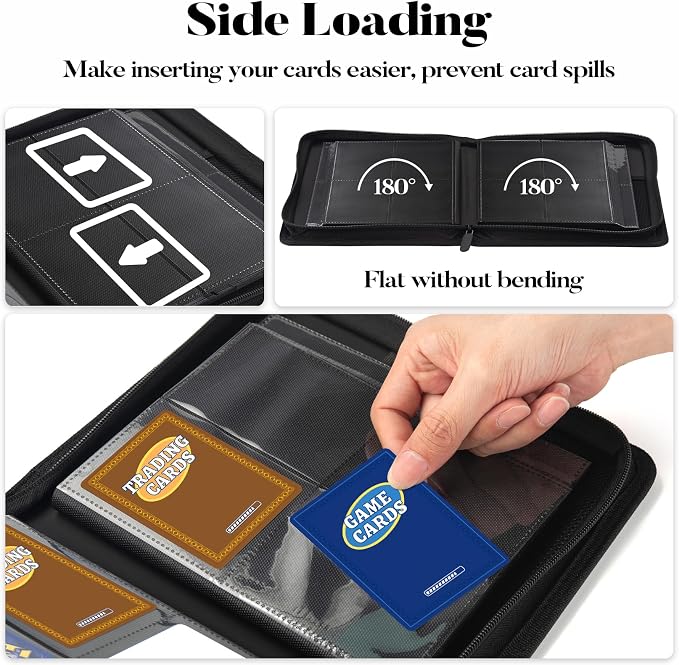 Fabmaker Premium 4 Pocket Zip Card Binder, Trading Card Binder - Image 5