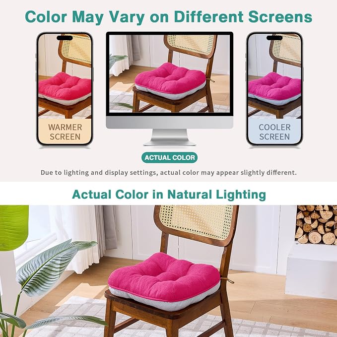 BETU Chair Cushions for Dining Chairs Set of 6, 3.5" Thick Kitchen Table Chair - Image 6