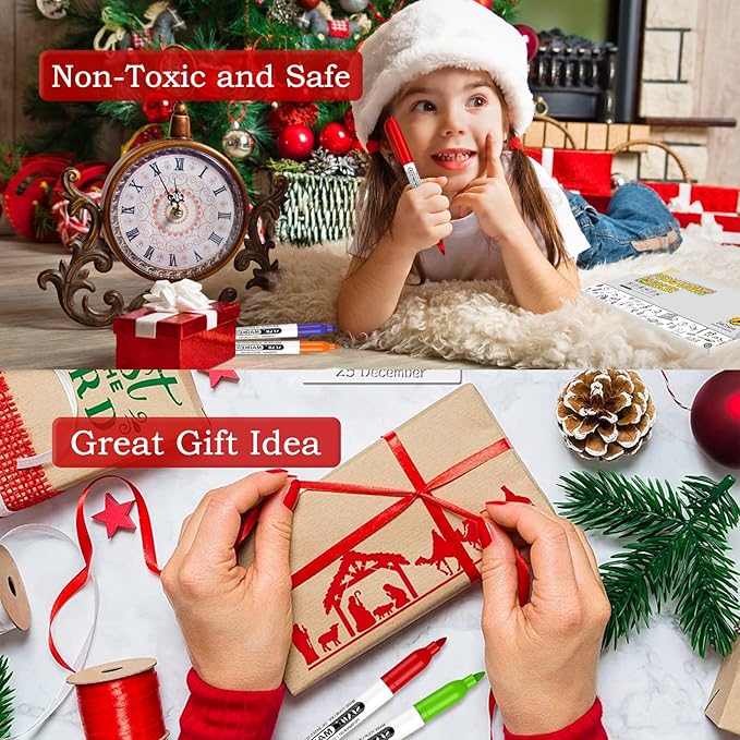 SFAIH 24 Colors Permanent Markers - Assorted Vibrant Colors, Quick Drying, Fade Resistant, Alcohol-Based Fine Point Permanent Markers for Paper, Plastic, Wood, Coloring, Drawing Doodling, Waterproof-DeskLoop Office