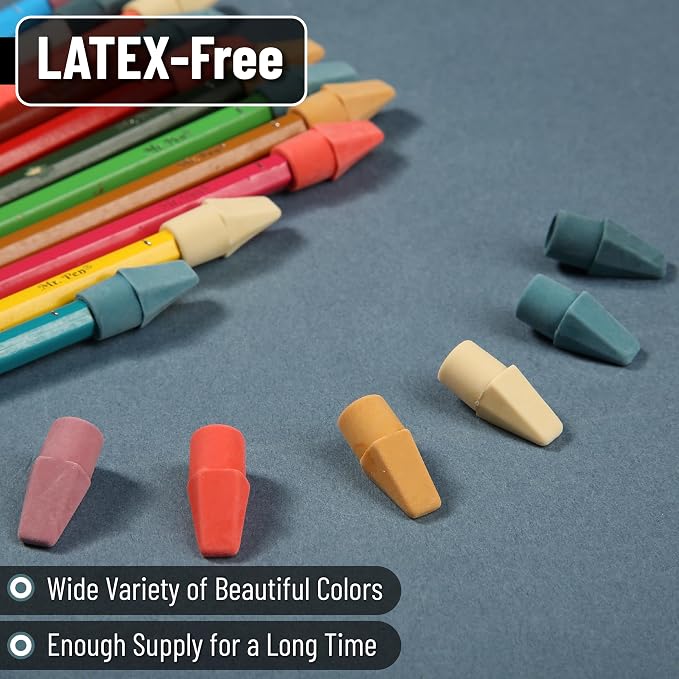 Mr. Pen- Pencil Erasers Toppers, 120 Pack, Latex Free, No Smudge | Mr Pen - Image 4