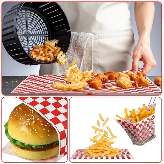 Geosar 100 Pcs Gingham Party Supply Disposable Paper Food Tray Bulk Disposable - Image 5
