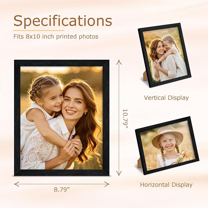 8x10 Picture Frame Set of 20, Display 8x10 Photos without Mat, - Image 2