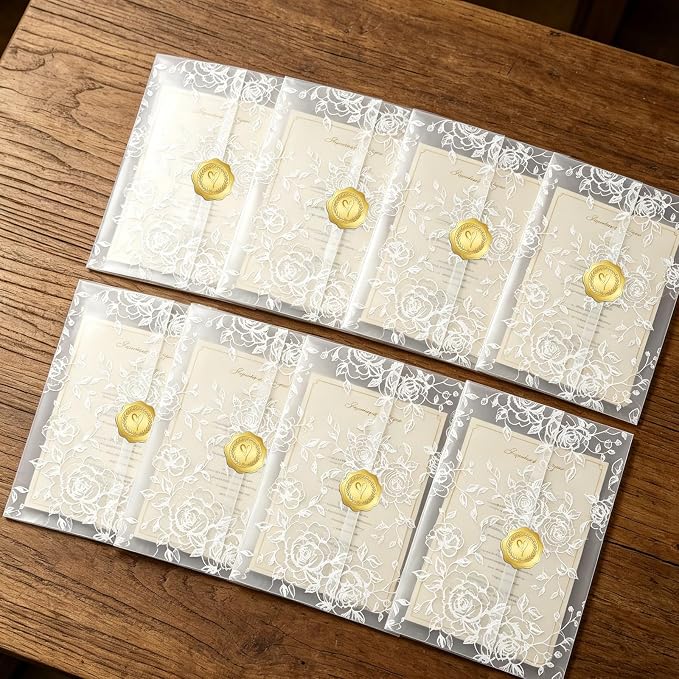 12 Pcs Translucent Vellum Outer Envelope Sleeves - Image 4