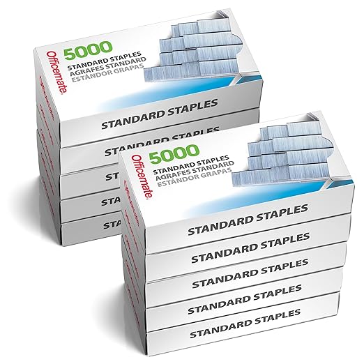 Officemate Standard Staples, 10 Boxes General Purpose Staple by Officemate