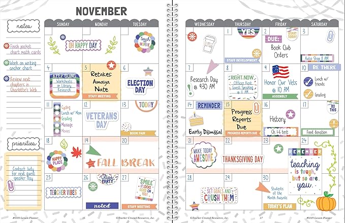 Teacher Created Resources Color Crush Teacher Plan Book - Image 3
