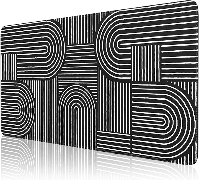 iCasso Black Desk Mat, Large Mouse Pad by iCasso