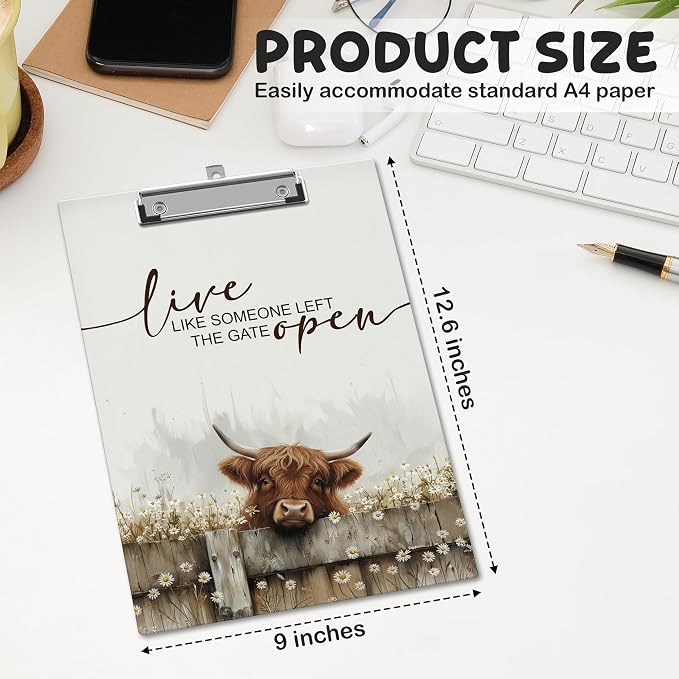 APIILVPQ Cow Clipboard，Daisy Clipboards - Image 2