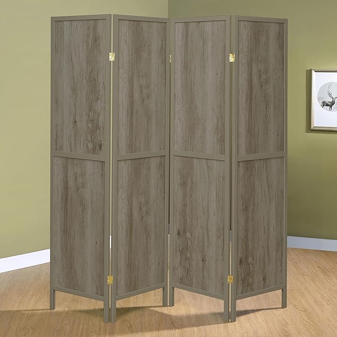 NicBex Room Divider 4 Panel Room Dividers with Sleek Legs Partition Room Dividers and Folding Privacy Screens Wall Divider for Home, Office, Room Separation,69.5" W x 0.75" D x 70.25" H, Light Grey-DeskLoop Office