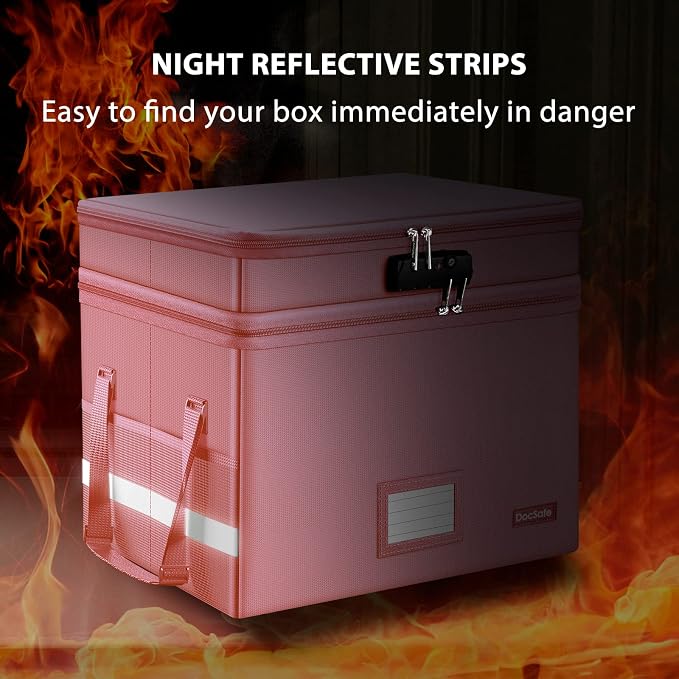 DocSafe File Box with Lock, Large Portable Home Office Filing Safe - Image 7