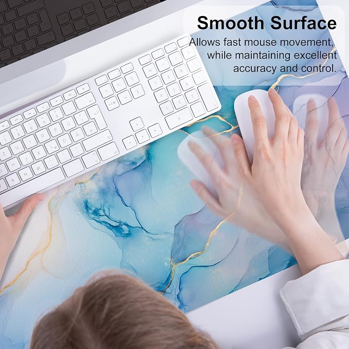 QIYI Large Mouse Pad, PU Leather Desk Mat - Image 5