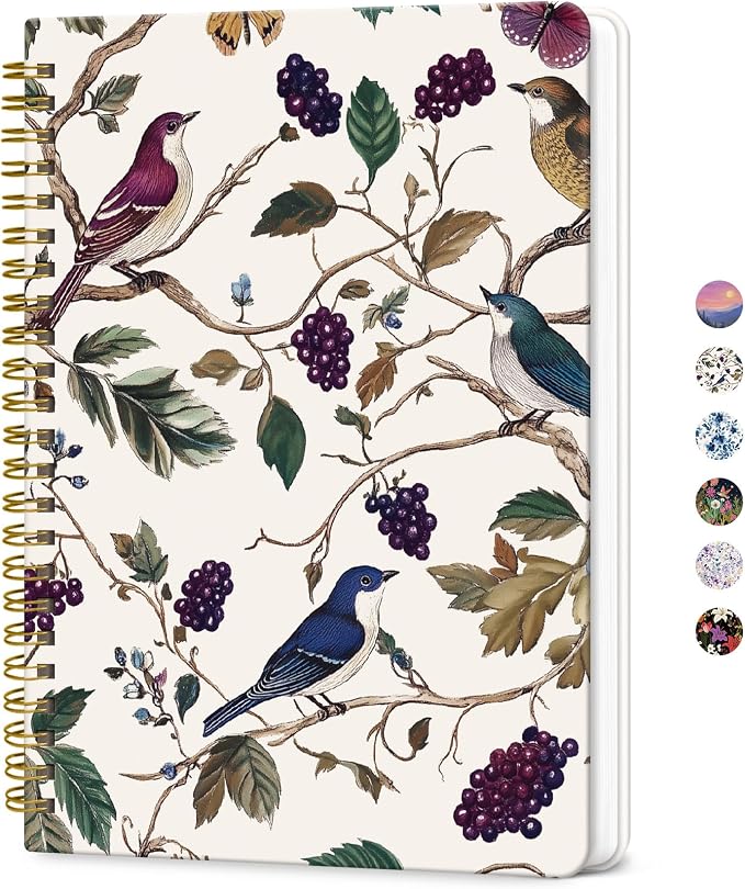 ZOTIA Lined Spiral Journal for Women, A5 Pretty Hardcover Notebook for Work by Zotia