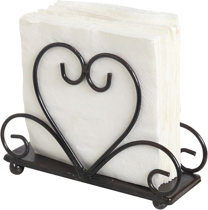 Metal Table Napkin Holder Freestanding Tissue Dispenser by Owlgift