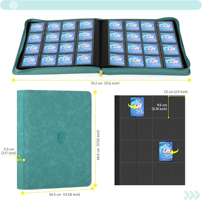 Card Binder with 1024 Cards, 16 Pocket Trading Card Binder Includes 32 Page - Image 3