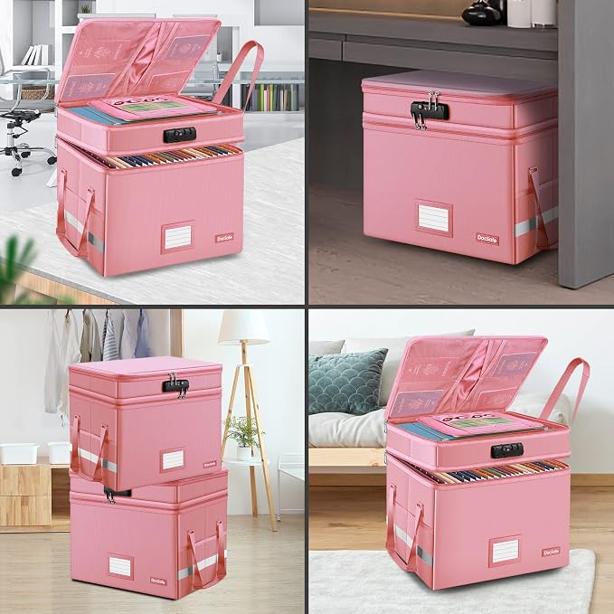 DocSafe File Box with Lock, Large Portable Home Office Filing Safe - Image 3