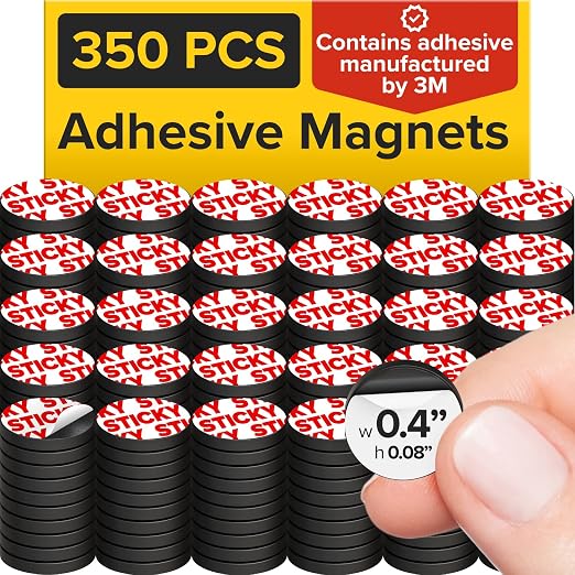 Peel-&-Stick Flexible Adhesive Magnets – 350 pcs Magnetic Dots by X-betMAGNET