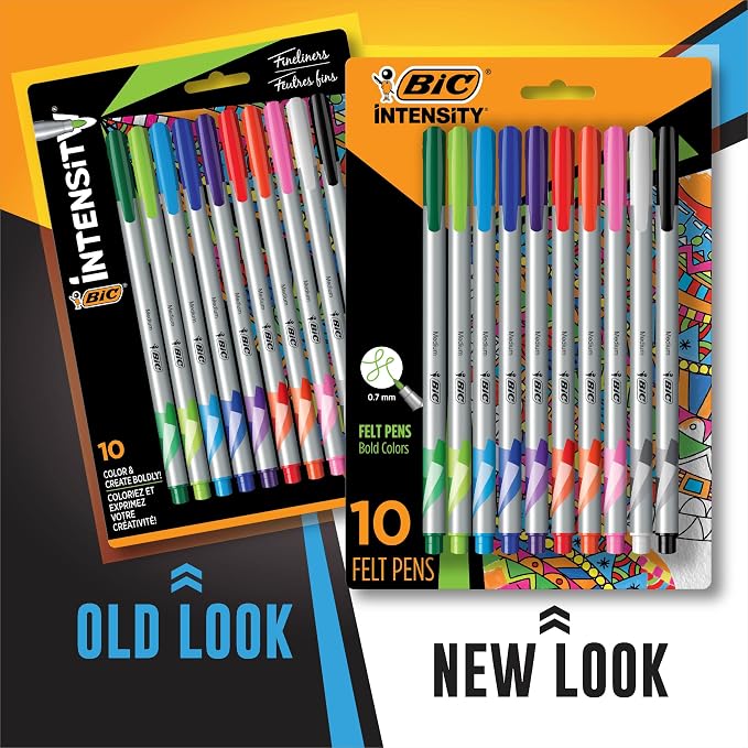 BIC Intensity Fineliner Marker Pens, Medium Point, Smooth Application - Image 3